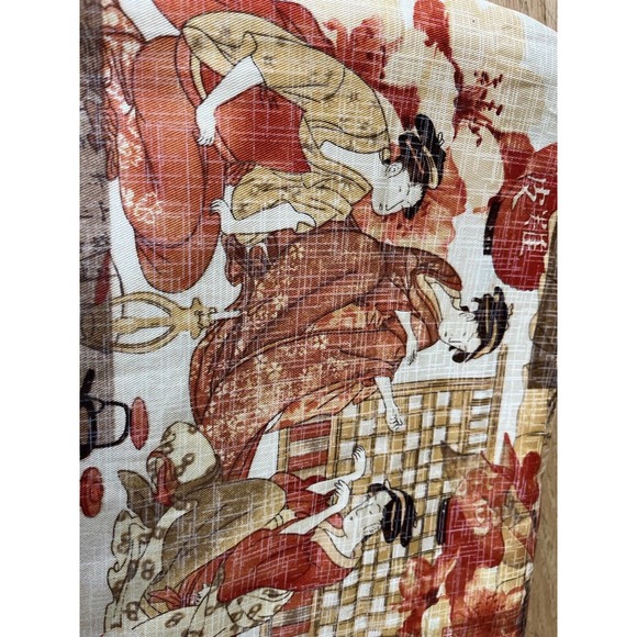 Platinum Collection Asian Geishas Art Fabric Upholstery Drapery Richloom 3 Yrds - Picture 11 of 11